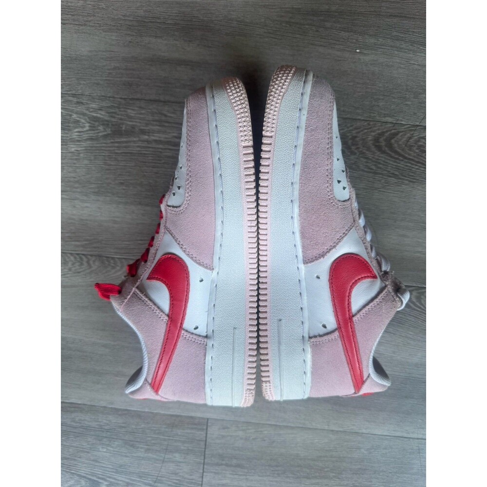 Nike Air Force 1 Low 07 QS Valentine’s Day Love Letter Pink Red DD3384-600 Suede